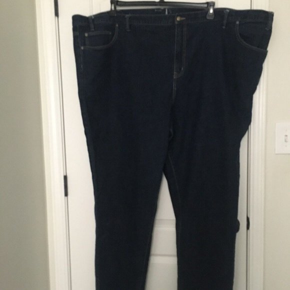 Liberty Blues Men's Unhemmed Blue Denim Jeans Pants Sz BIG 62 - Picture 1 of 5